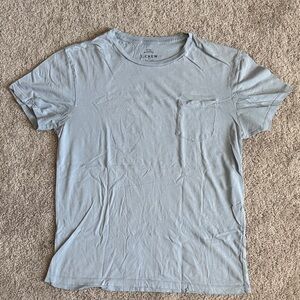 J. Crew Soft Blue Tee with Pocket